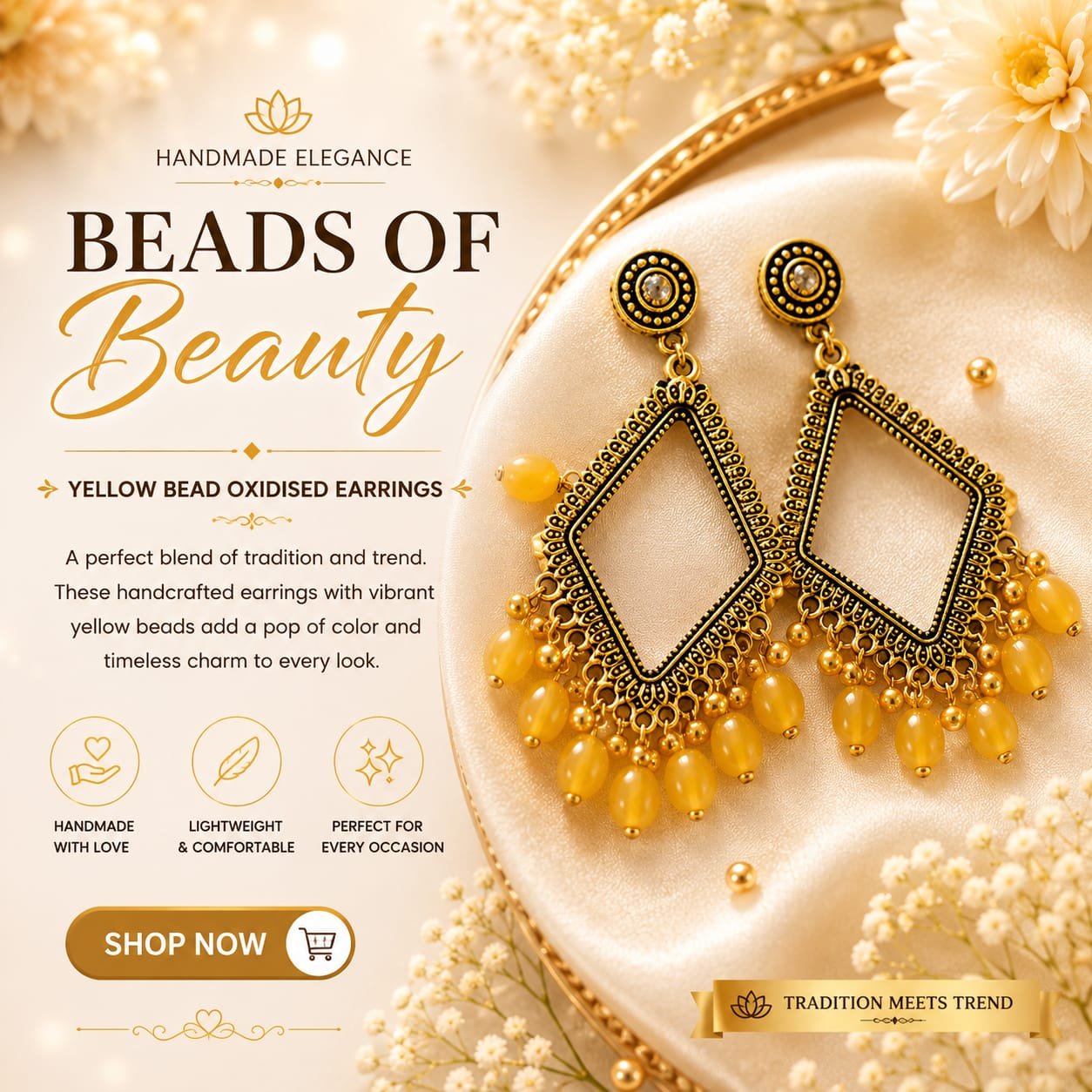 Oxidised Golden Jhumka Earrings