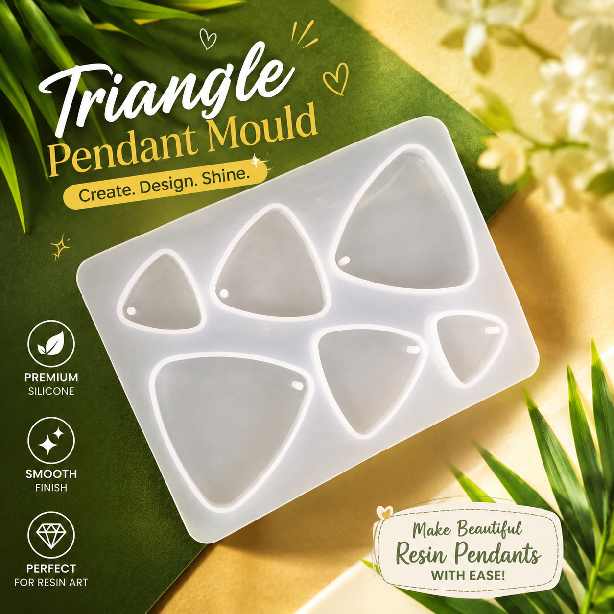 Triangle Pendant Silicone Mould