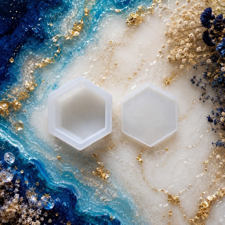 Hexagon Resin Coaster Silicone Mold Set