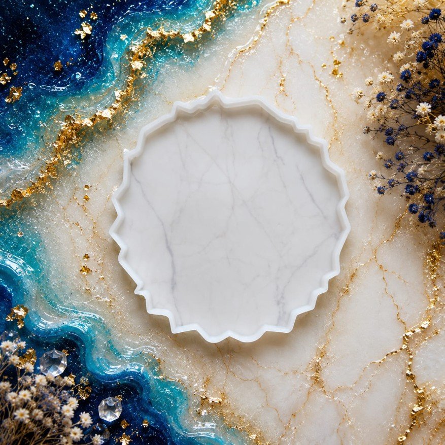 Luxury Geode Round Coaster Silicone Mold