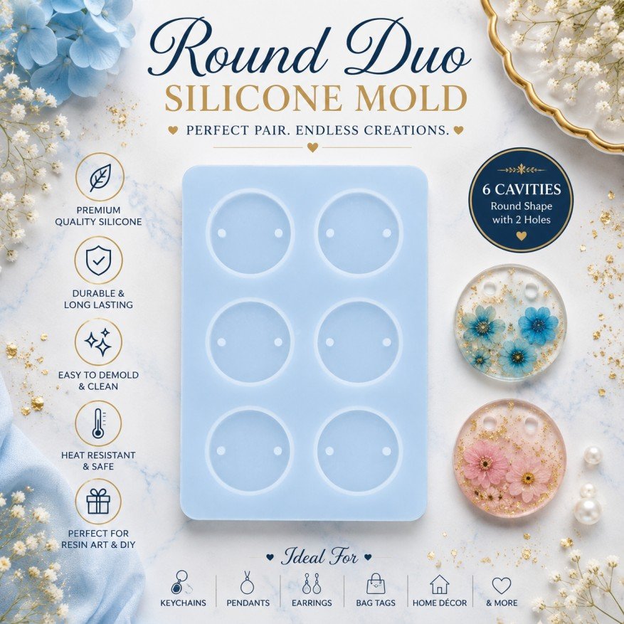 Round Rakhi Mould Silicone Mold