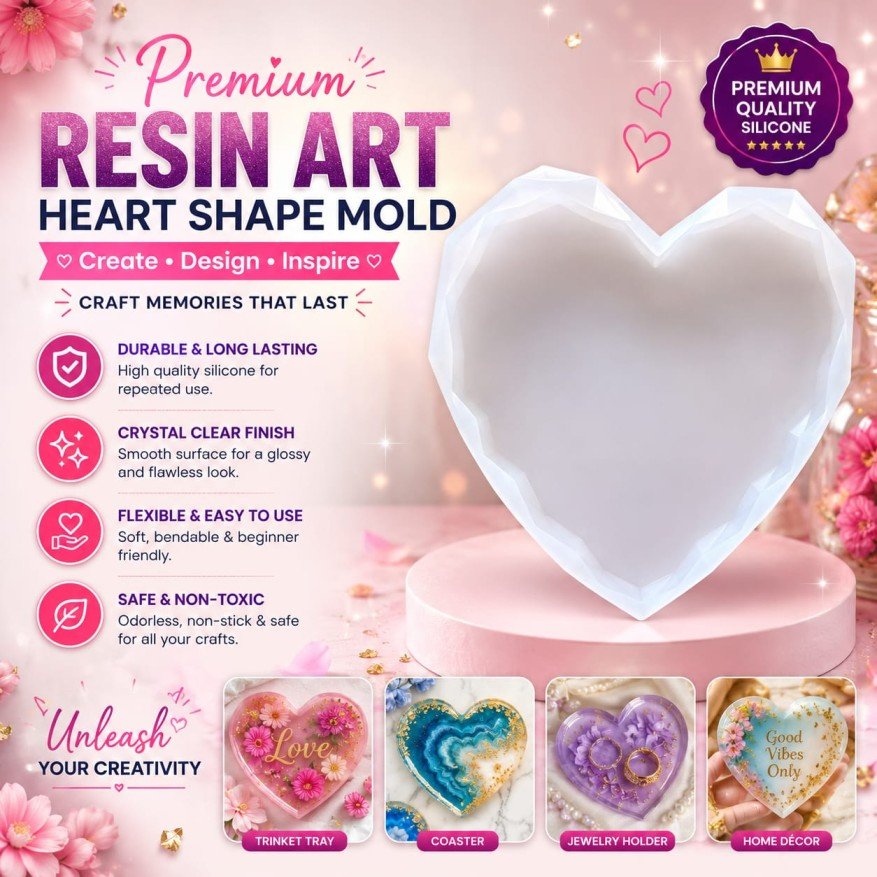Premium 3" Heart Shape Silicone Mold