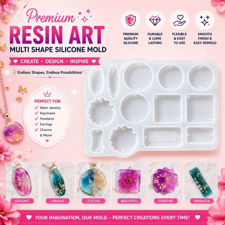 Premium Multi Shape or Rakhi C Silicone Mold
